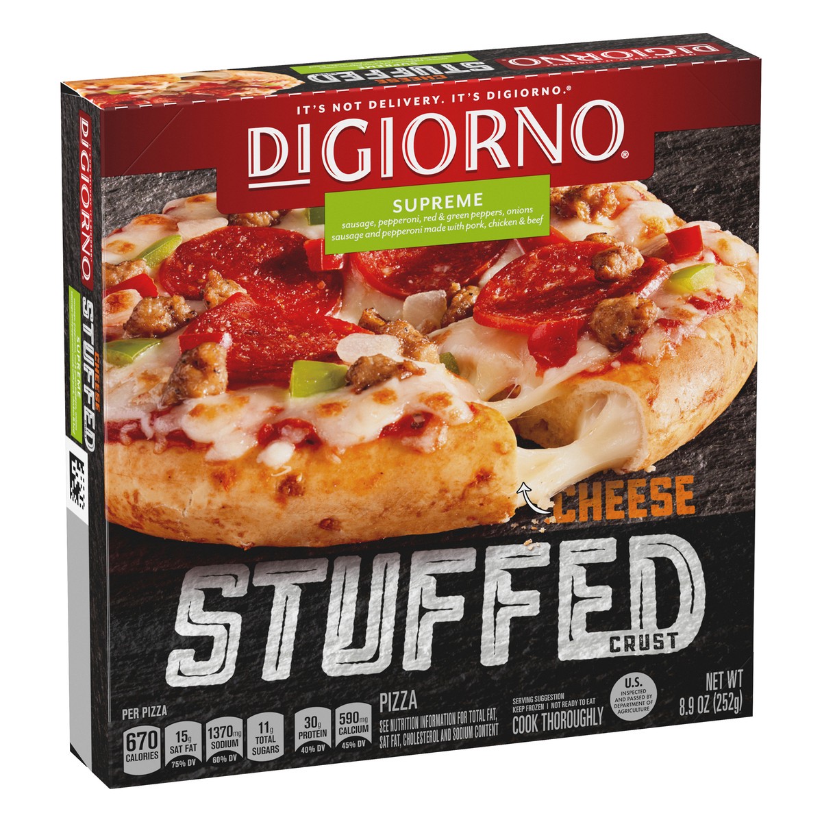 slide 2 of 10, DiGiorno Cheese Stuffed Crust Supreme Pizza 8.9 oz, 8.9 oz