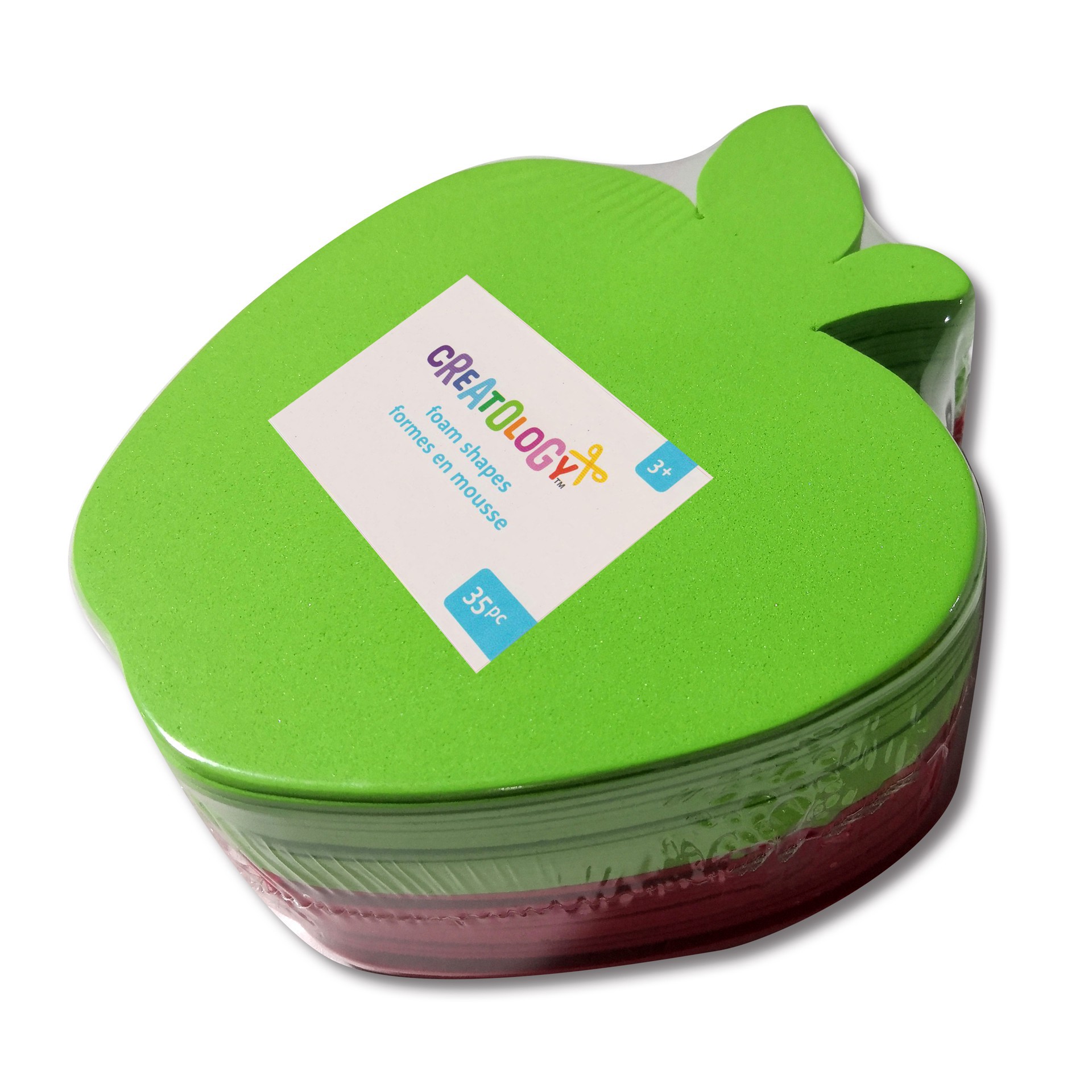 slide 3 of 3, 6.5" Red & Green Apple Foam Shapes, 35ct. By Creatology, 35 ct