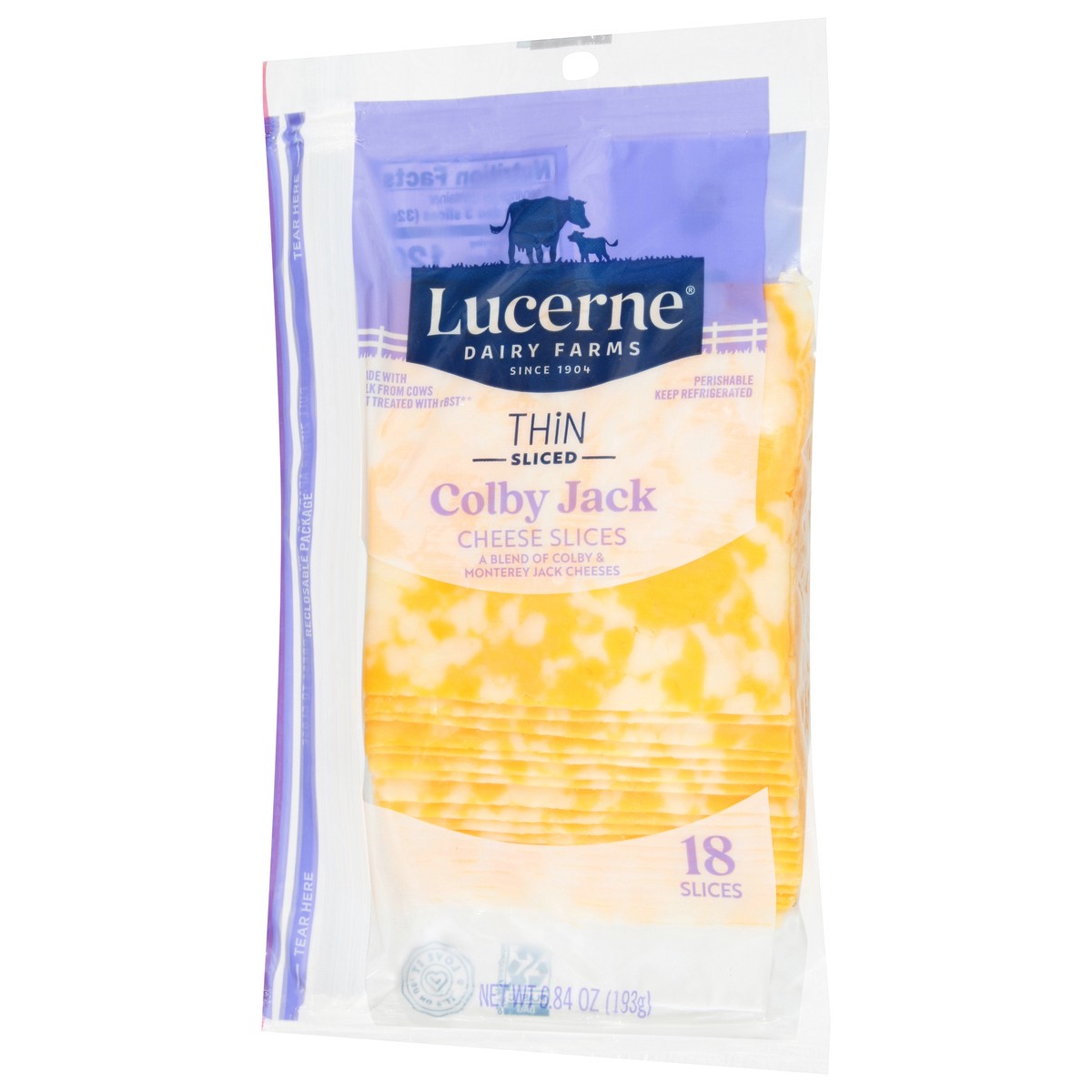slide 4 of 4, Lucerne Thin Sliced Colby Jack Cheese 6.84 Oz - 6.84 OZ, 6.84 oz