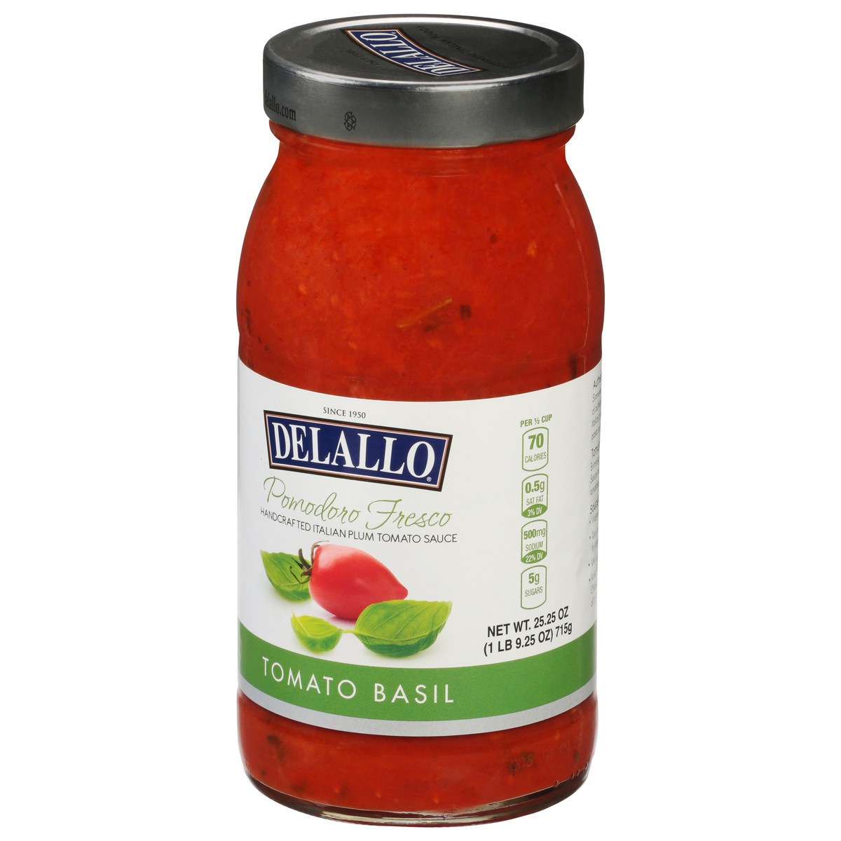 slide 2 of 12, DeLallo Tomato Basil Pomodoro Fresco Tomato Sauce, 25.25 oz