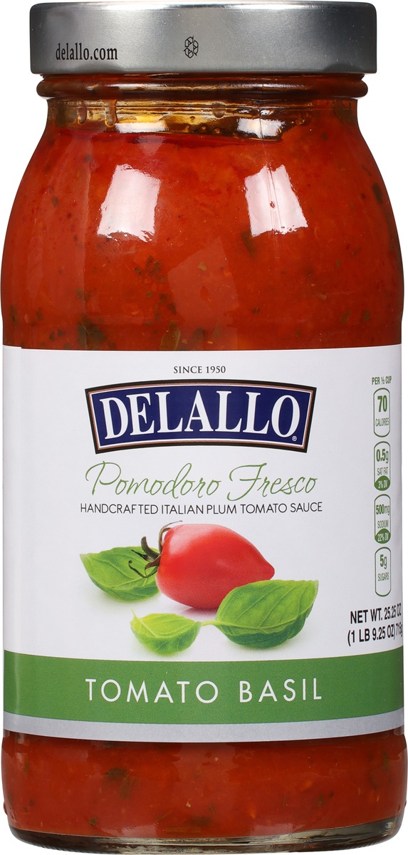 slide 9 of 11, DeLallo Pomodora Fresco Tomato Basil Sauce, 25 fl oz