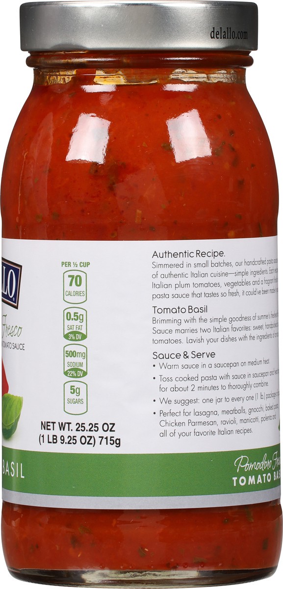 slide 4 of 12, DeLallo Tomato Basil Pomodoro Fresco Tomato Sauce, 25.25 oz