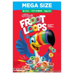 Kellogg's Froot Loops Original Breakfast Cereal, Mega Size - 24.7 oz