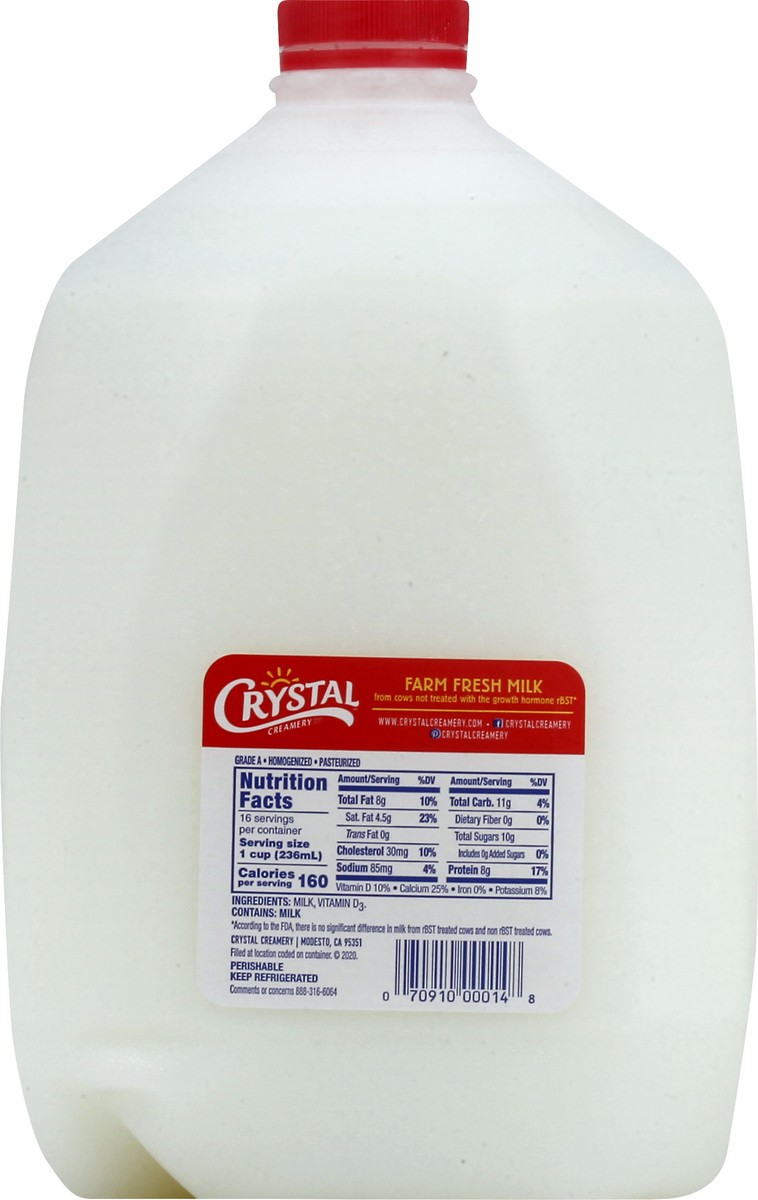 slide 5 of 9, Crystal Creamery Whole Milk - 1gal, 