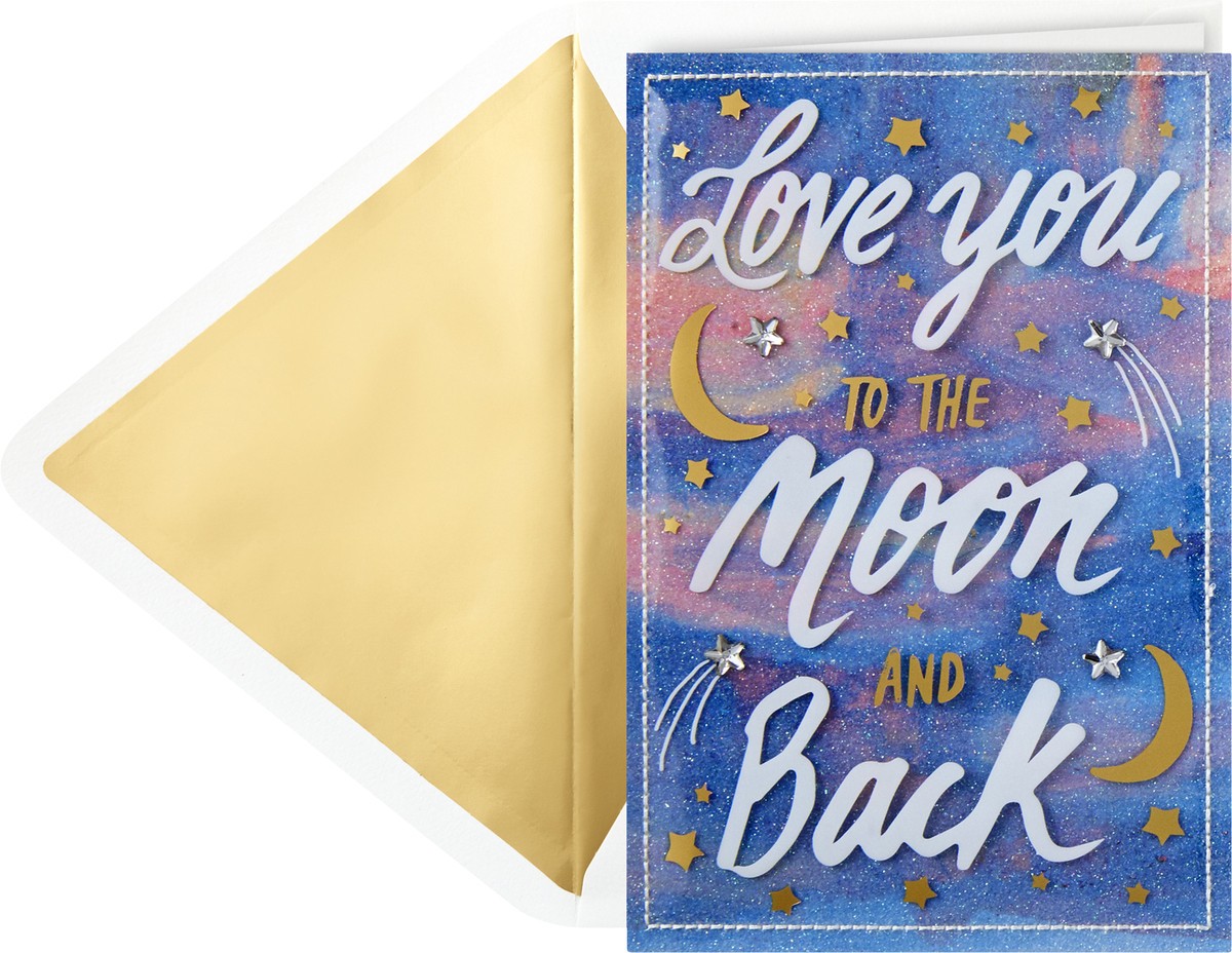 slide 2 of 2, Hallmark Card, Moon and Back 1.0 ea, 1 ct