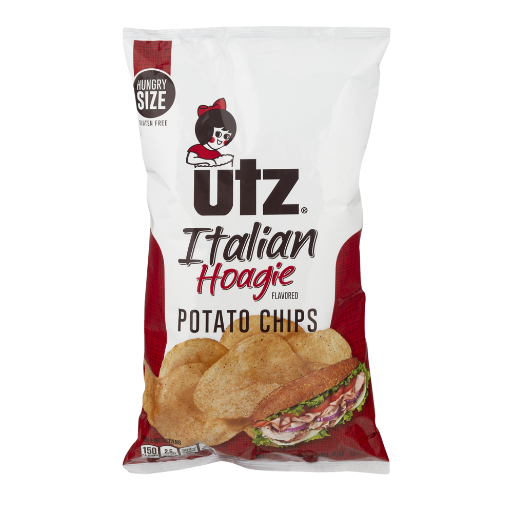 slide 1 of 2, Utz Potato Chips, Italian Hoagie Flavored, Hungry Size, 7 oz