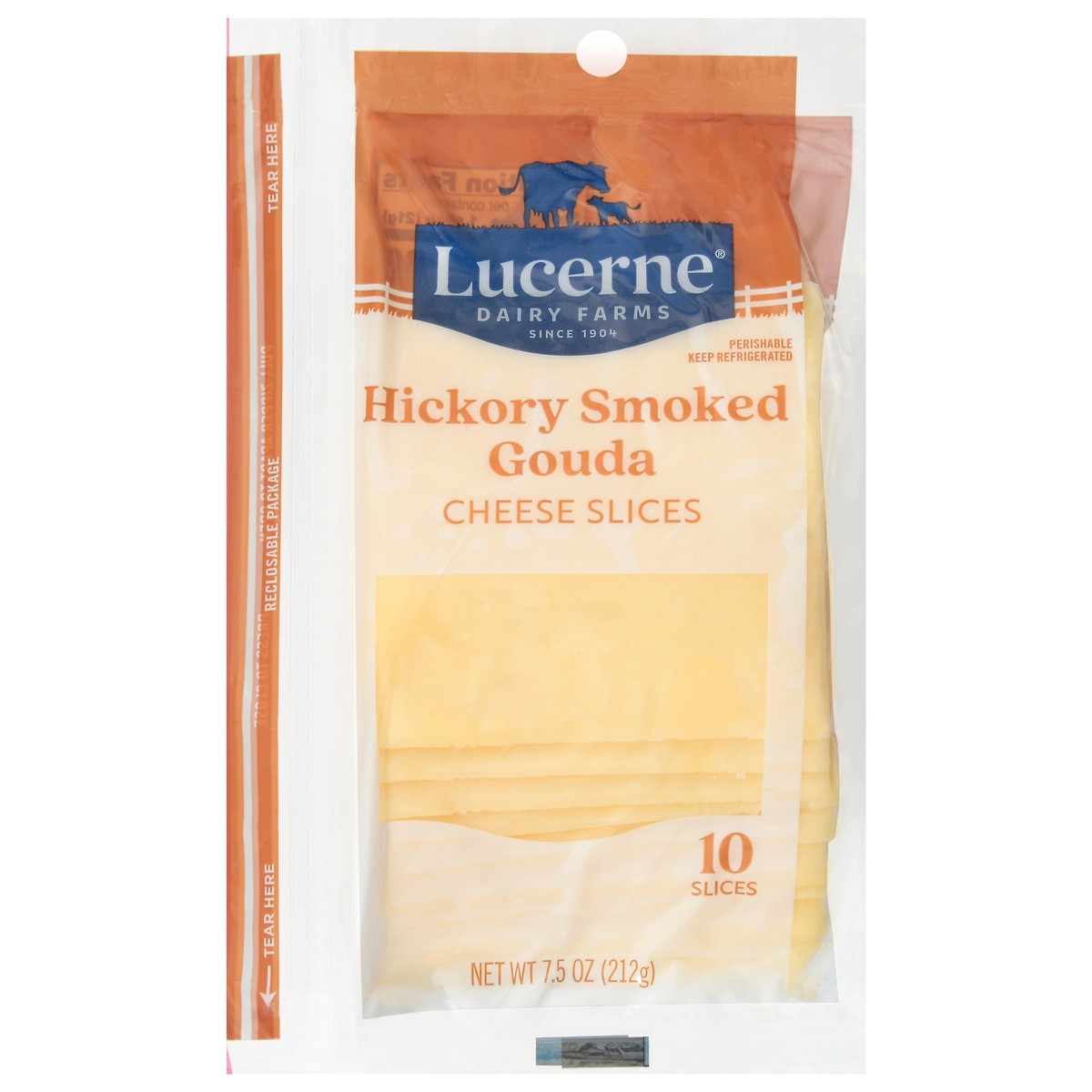 slide 3 of 4, Lucerne Dairy Farms Lucerne Cheese Smoked Gouda Sliced 7.5 Oz - 7.5 OZ, 7.5 oz