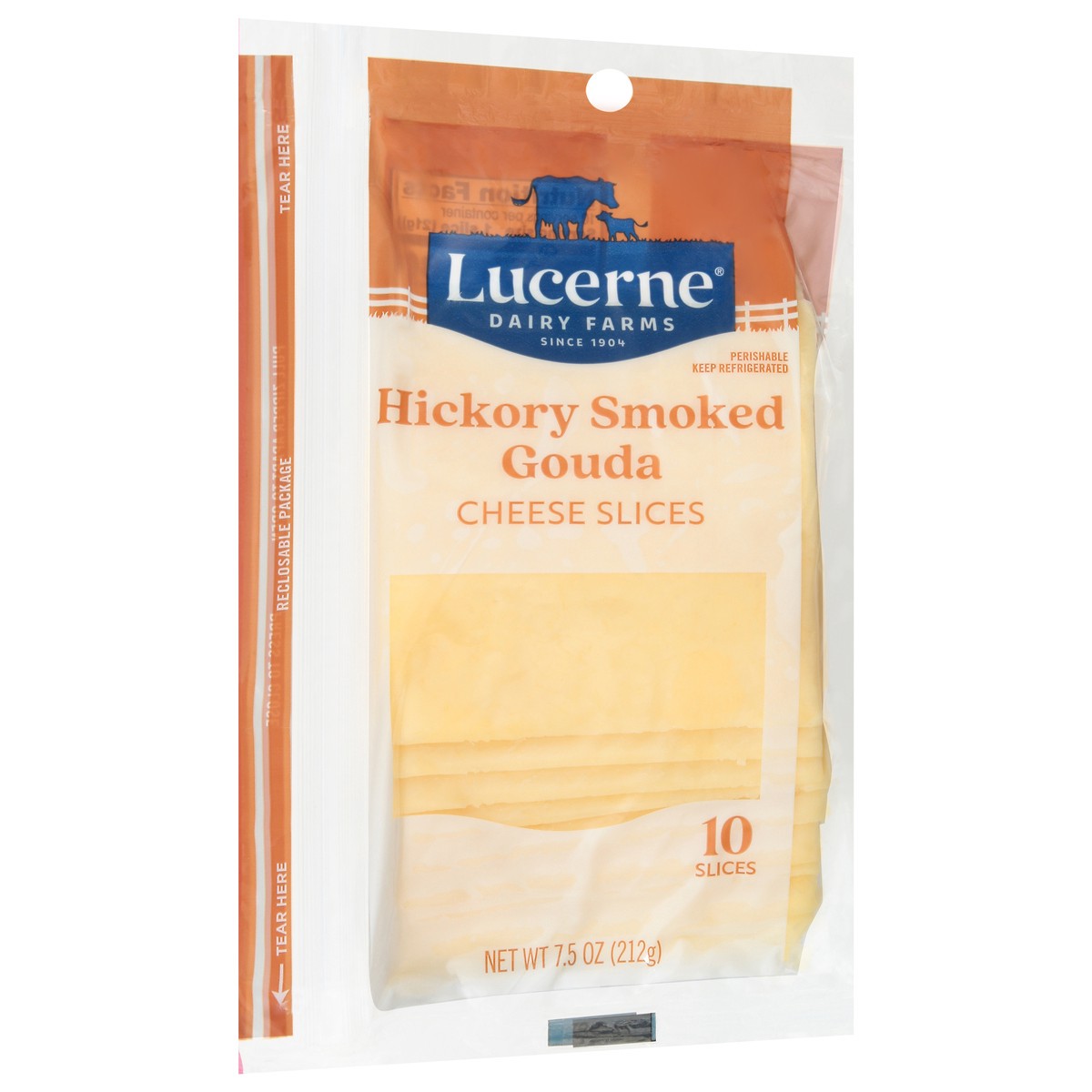 slide 4 of 4, Lucerne Dairy Farms Lucerne Cheese Smoked Gouda Sliced 7.5 Oz - 7.5 OZ, 7.5 oz