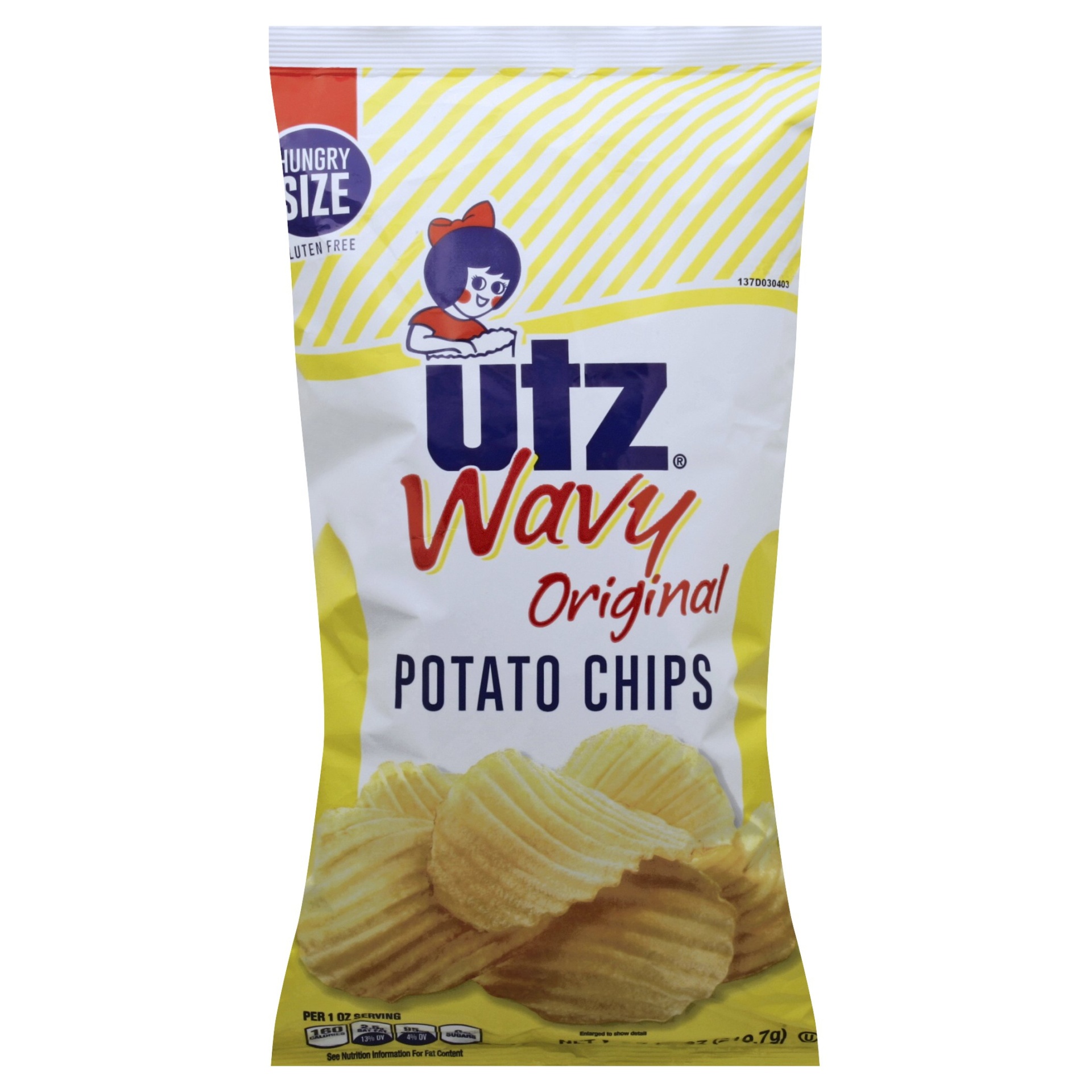 slide 1 of 1, Utz Wavy Potato Chips, 7.75 oz