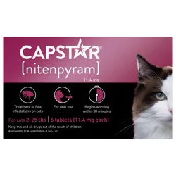 CAPSTAR (nitenpyram) Fast-Acting Oral Flea Treatment for Cats 6 Tablets