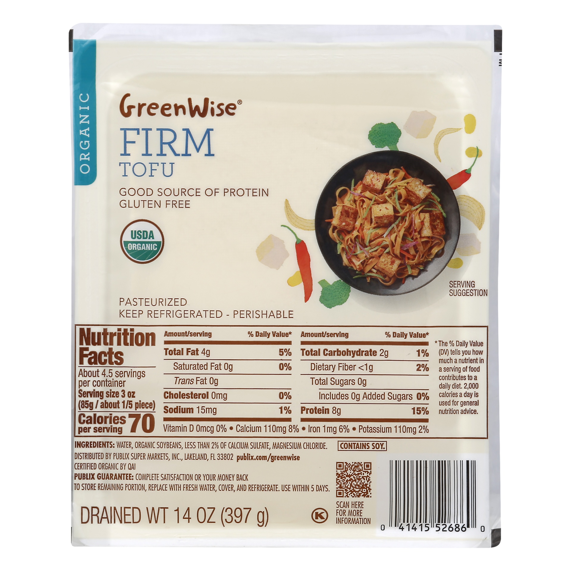 slide 1 of 1, GreenWise Organic Firm Tofu, 14 oz