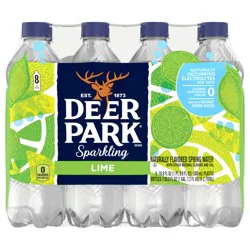Deer Park Sparkling Water, Zesty Lime, 16.9 oz. Bottles (8 Count)
