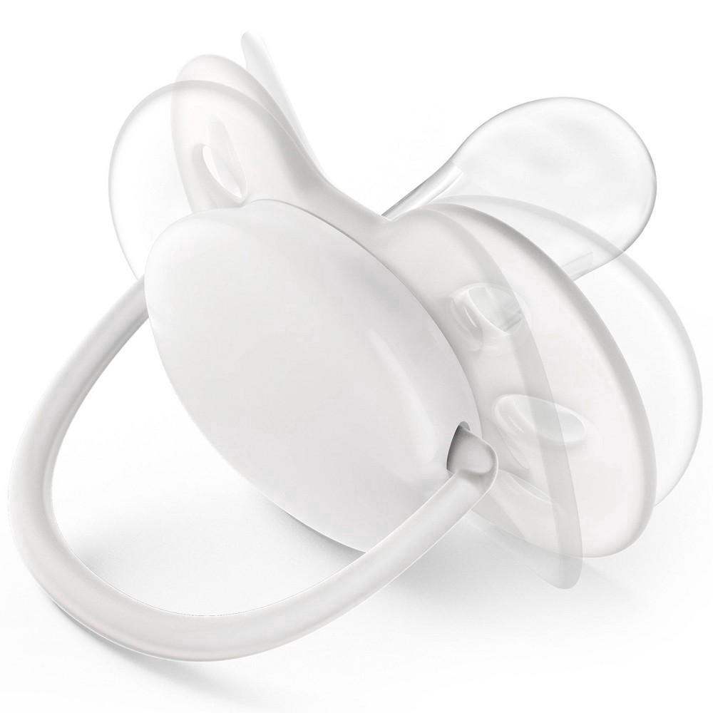 slide 4 of 11, Philips Avent Ultra Soft Pacifier, 0-6 months, Arctic White / Green, 2 pack, SCF091/01, 2 ct