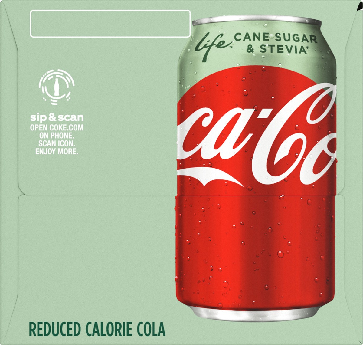 slide 9 of 10, Coca-Cola Life Fridge Pack Cola 12 ea, 12 ct