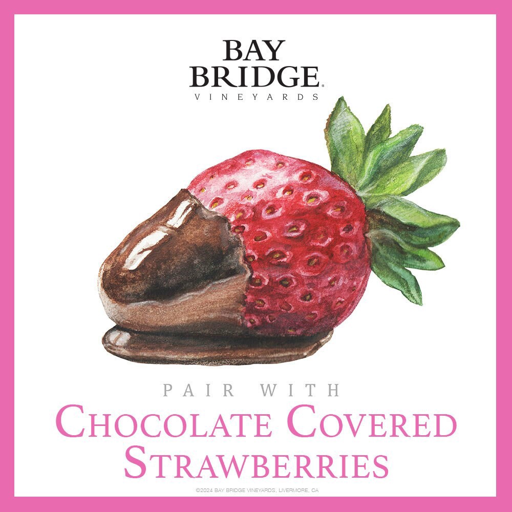 slide 2 of 5, Bay Bridge Vineyards Strawberry Rosé/Rose, Pink Wine, 750ml, 750 ml