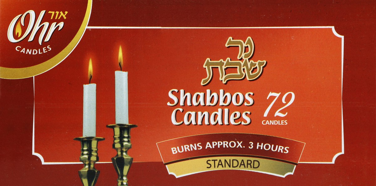 slide 3 of 4, Ner Mitzvah Shabbos Candles, Standard, 72 ct