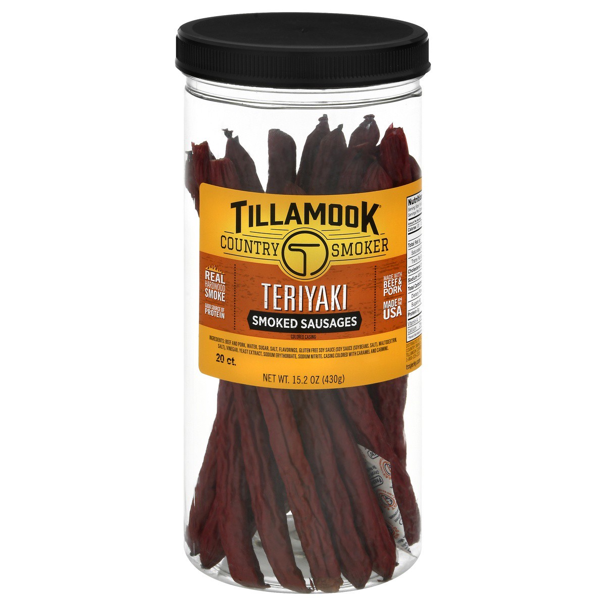 slide 1 of 9, Tillamook Country Smoker Teriyaki Smoked Sausages 20 ea, 20 ct