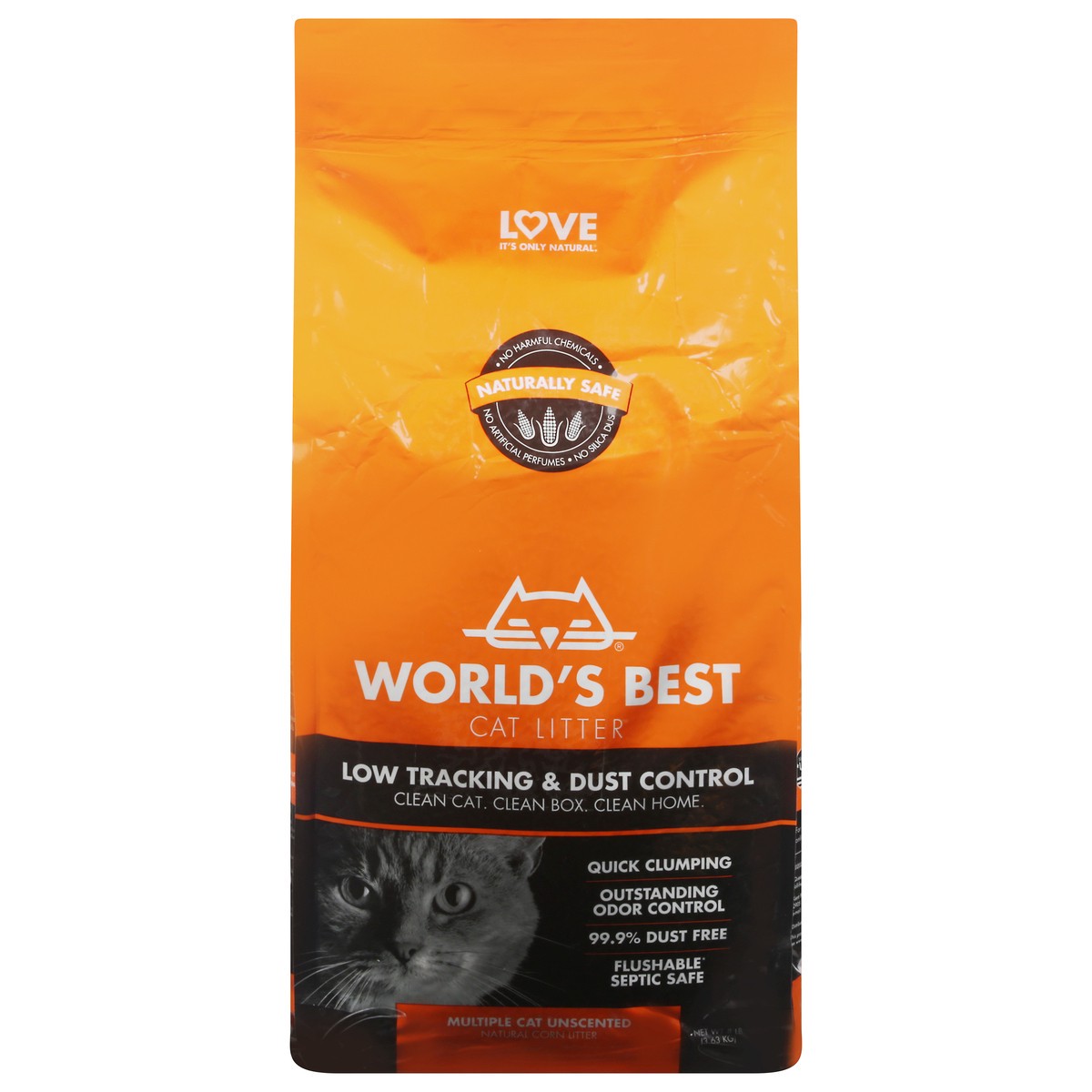 slide 9 of 11, World's Best Cat Litter Multiple Cat Unscented Cat Litter 8 lb, 8 lb