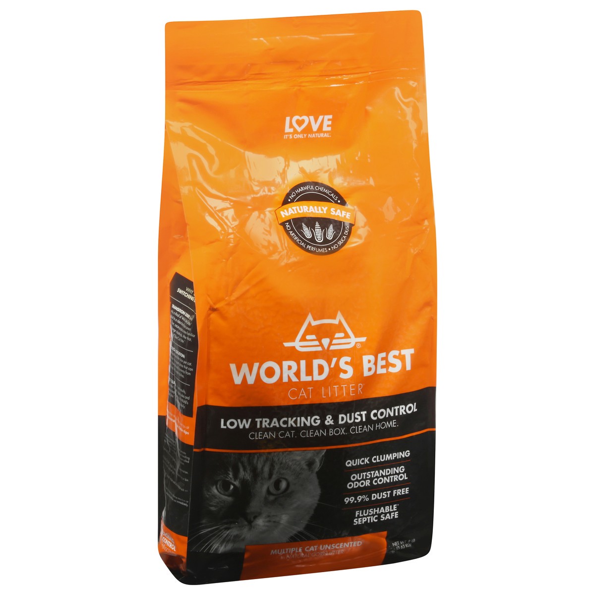 slide 5 of 11, World's Best Cat Litter Multiple Cat Unscented Cat Litter 8 lb, 8 lb