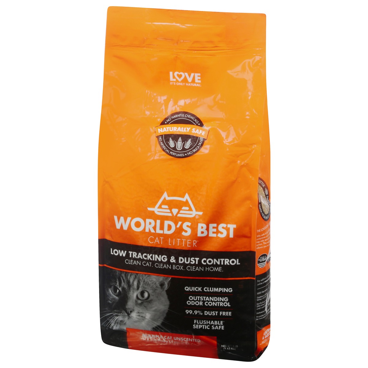 slide 3 of 11, World's Best Cat Litter Multiple Cat Unscented Cat Litter 8 lb, 8 lb