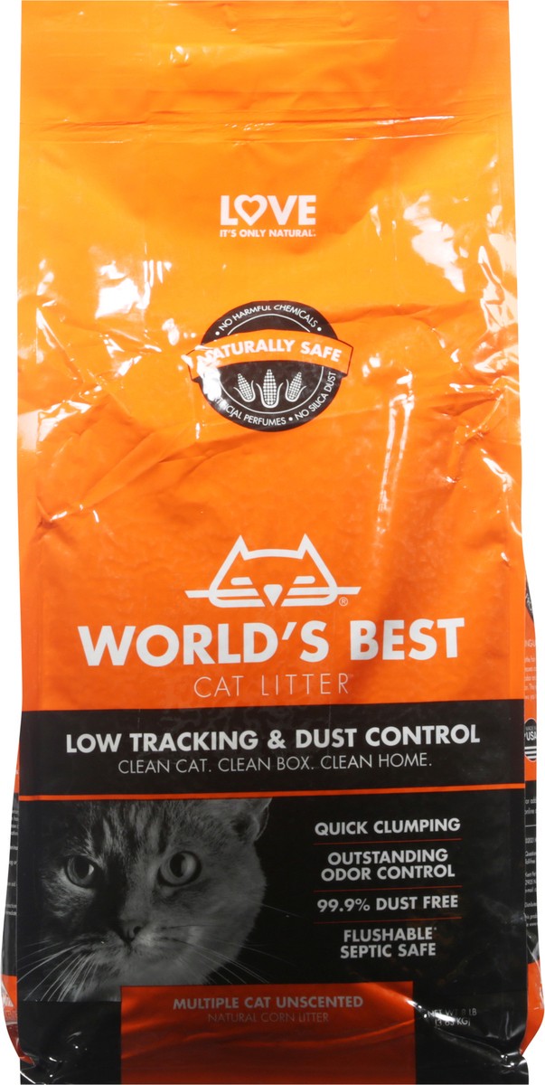 slide 8 of 11, World's Best Cat Litter Multiple Cat Unscented Cat Litter 8 lb, 8 lb