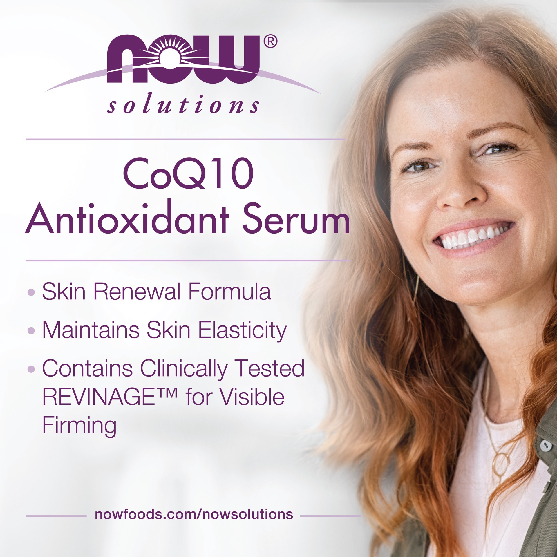 slide 5 of 5, NOW Solutions CoQ10 Antioxidant Serum - 1 fl. oz., 1 fl oz