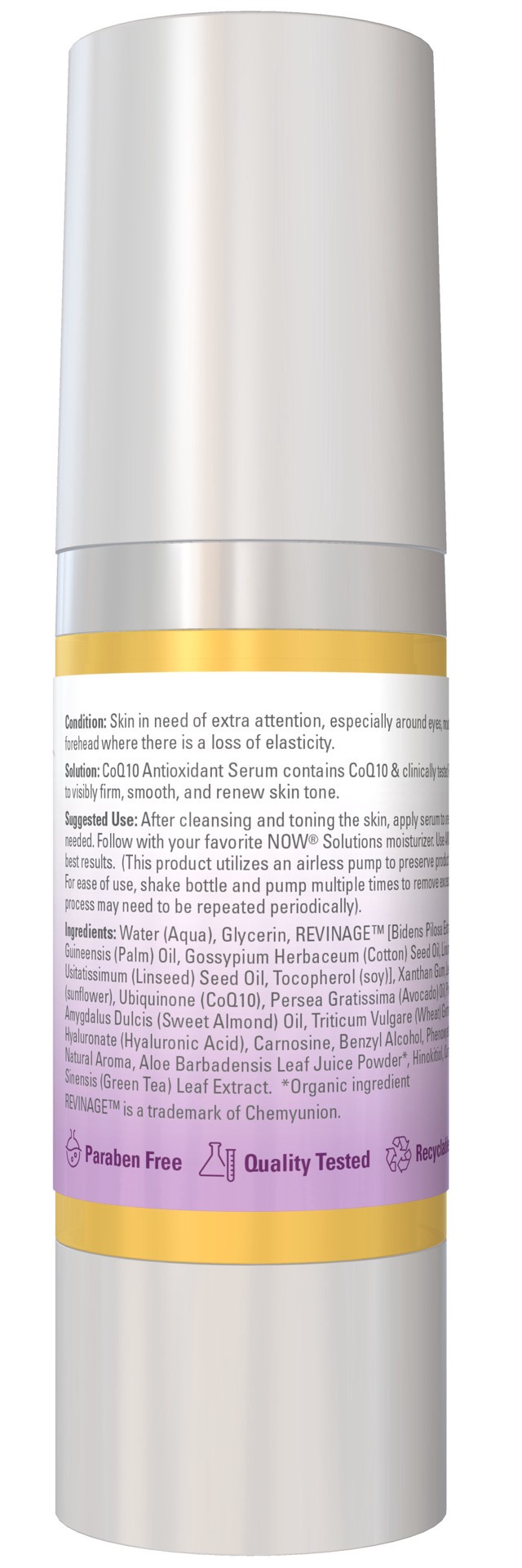 slide 3 of 5, NOW Solutions CoQ10 Antioxidant Serum - 1 fl. oz., 1 fl oz
