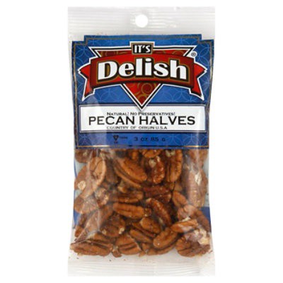 slide 1 of 3, It's Delish Pecan Halves - 3 oz, 3 oz