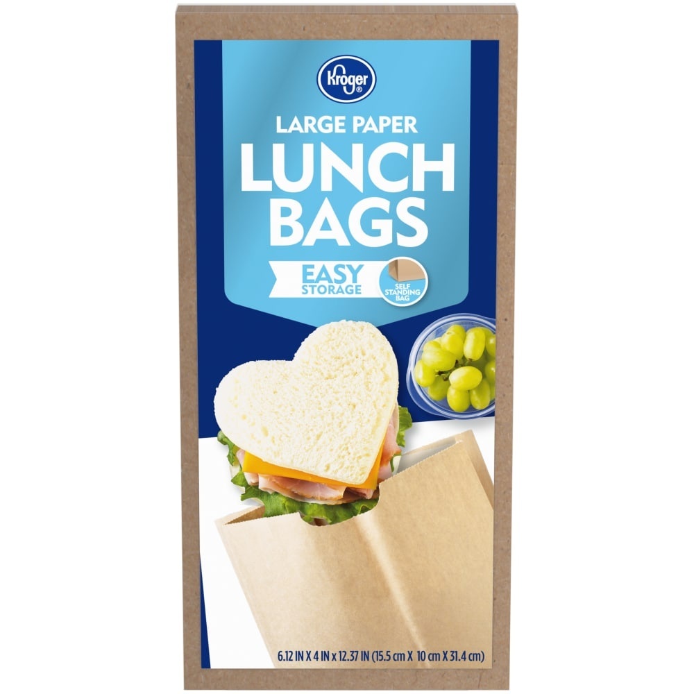slide 1 of 1, Kroger Home Sense Giant Size Lunch Bags, 50 ct