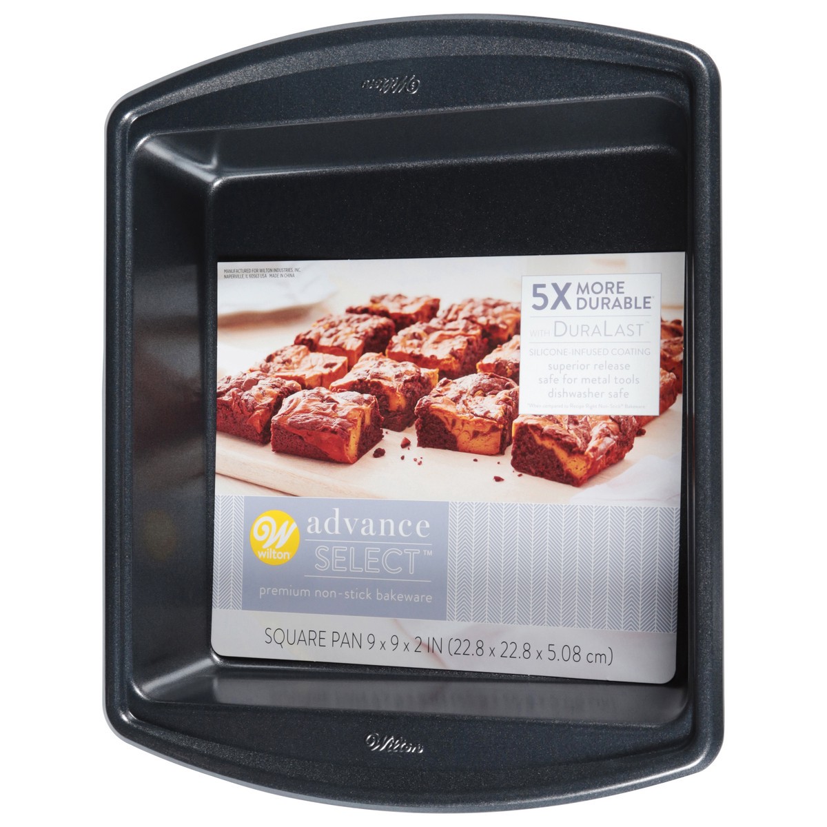 slide 6 of 10, Wilton Advance Select Premium Nonstick Square Cake Pan, 9 in