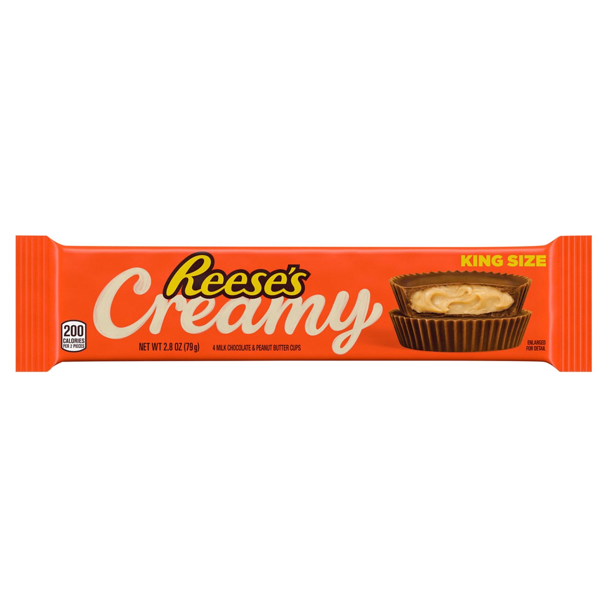 slide 1 of 3, REESE'S Creamy Milk Chocolate King Size, Individually Wrapped Peanut Butter Cups Pack, 2.8 oz, 2.8 oz