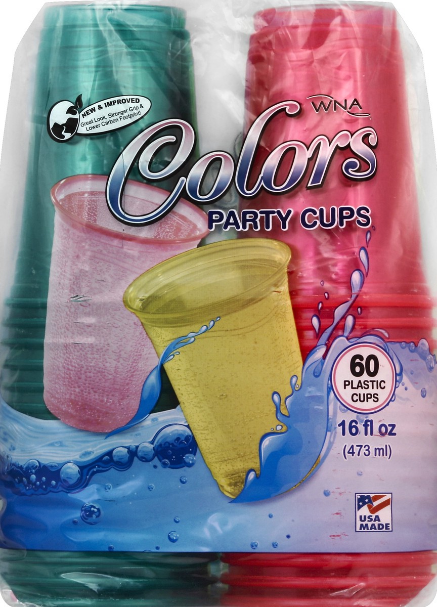 slide 2 of 4, WNA Comet Colors Party Cups, 60 ct