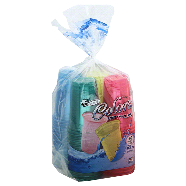 slide 1 of 4, WNA Comet Colors Party Cups, 60 ct