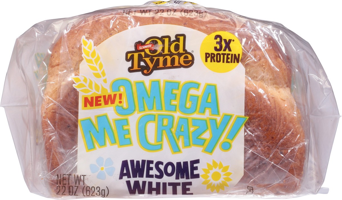 slide 9 of 9, Old Tyme Omega Me Crazy Awesome White Bread 22 oz, 22 oz