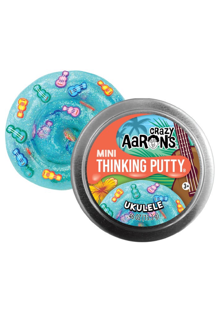 slide 4 of 4, Crazy Aaron's Mini Thinking Putty Ukulele, 0.46 oz