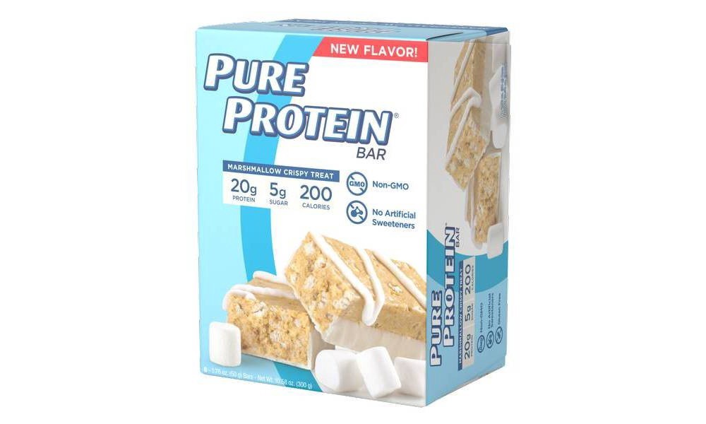 slide 3 of 5, Pure Protein Bar - Marshmallow Crispy Treat, 6 ct