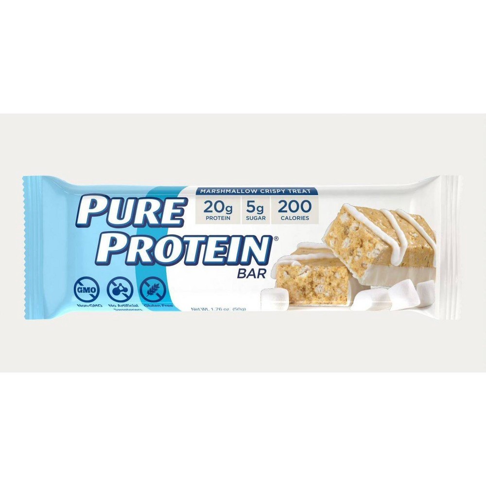 slide 4 of 5, Pure Protein Bar - Marshmallow Crispy Treat, 6 ct