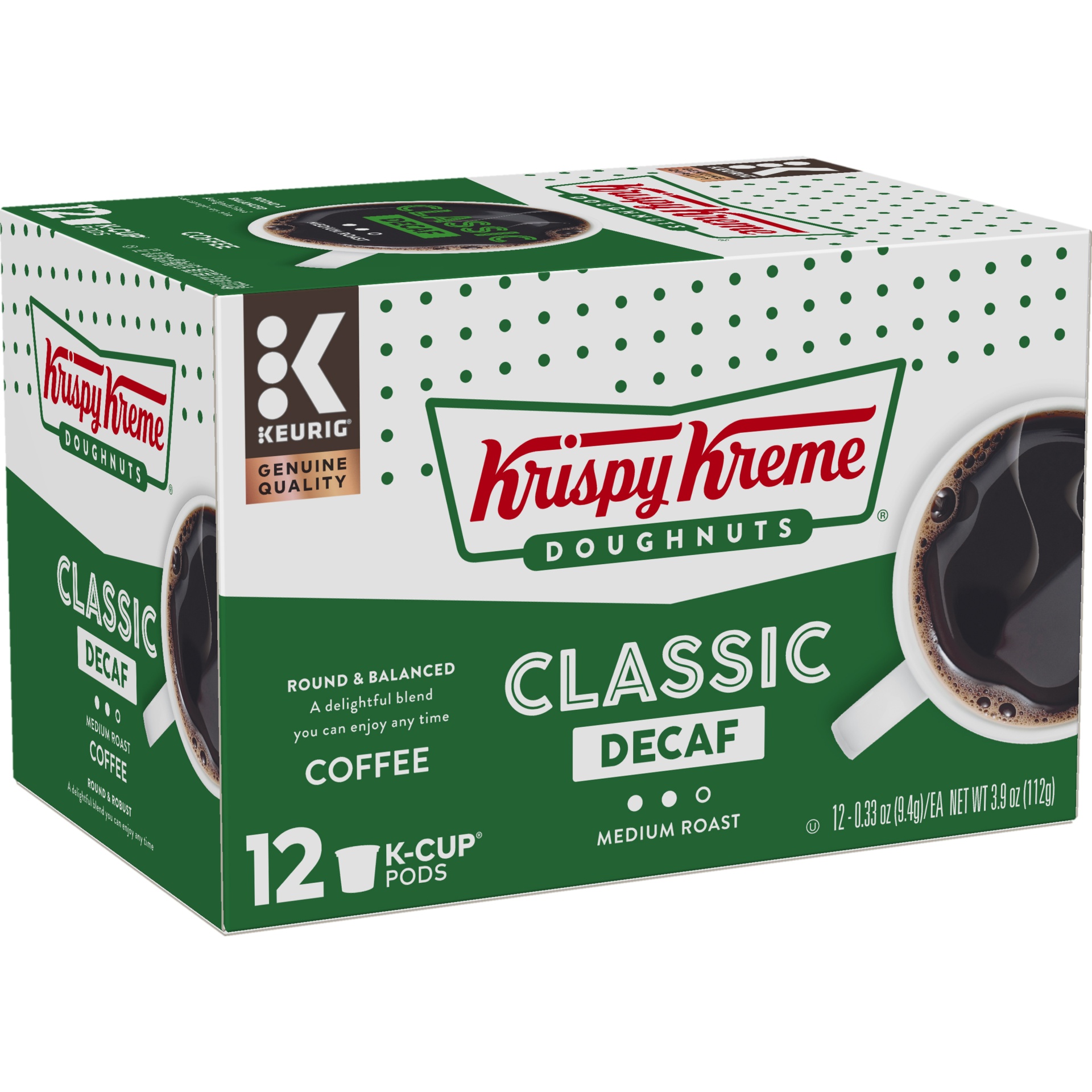 slide 2 of 4, Krispy Kreme Coffee Decaf K Cups, 12 ct