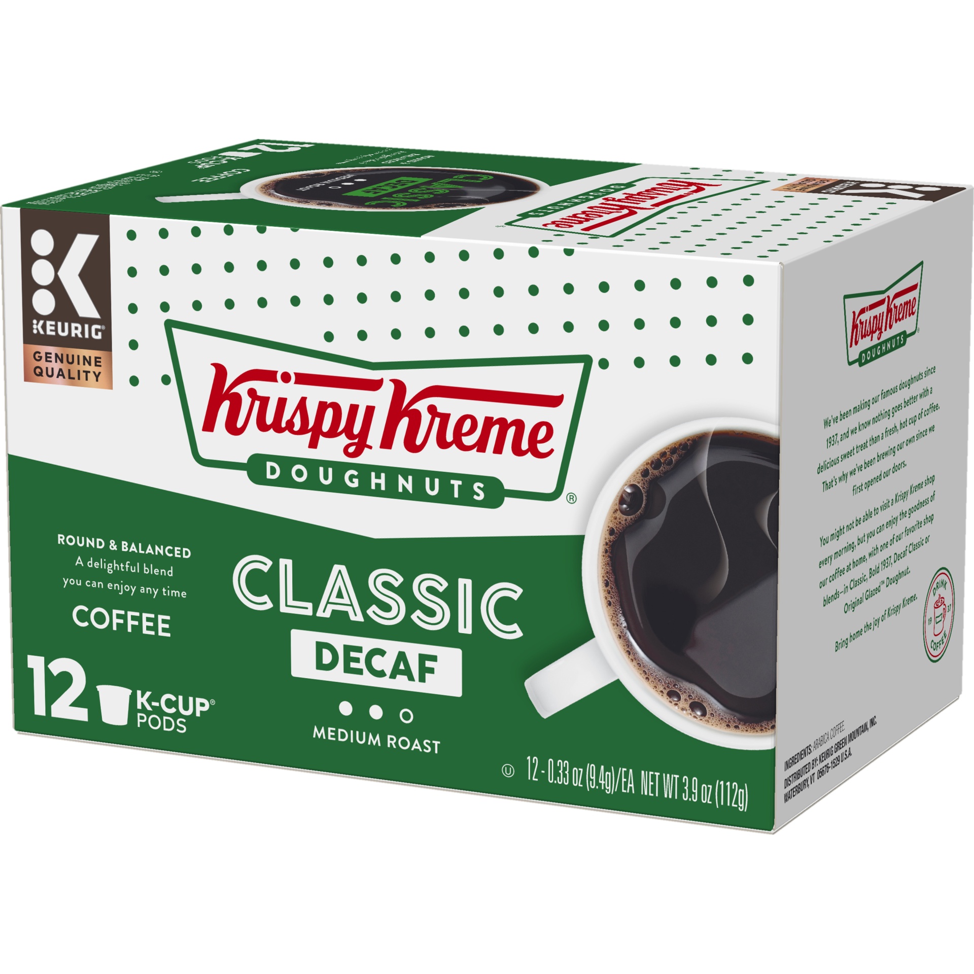 slide 3 of 4, Krispy Kreme Coffee Decaf K Cups, 12 ct