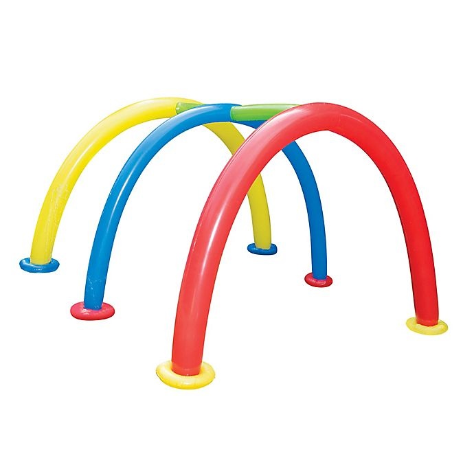 slide 1 of 3, Banzai Splash & Play Tunnel Multicolor Sprinkler, 1 ct