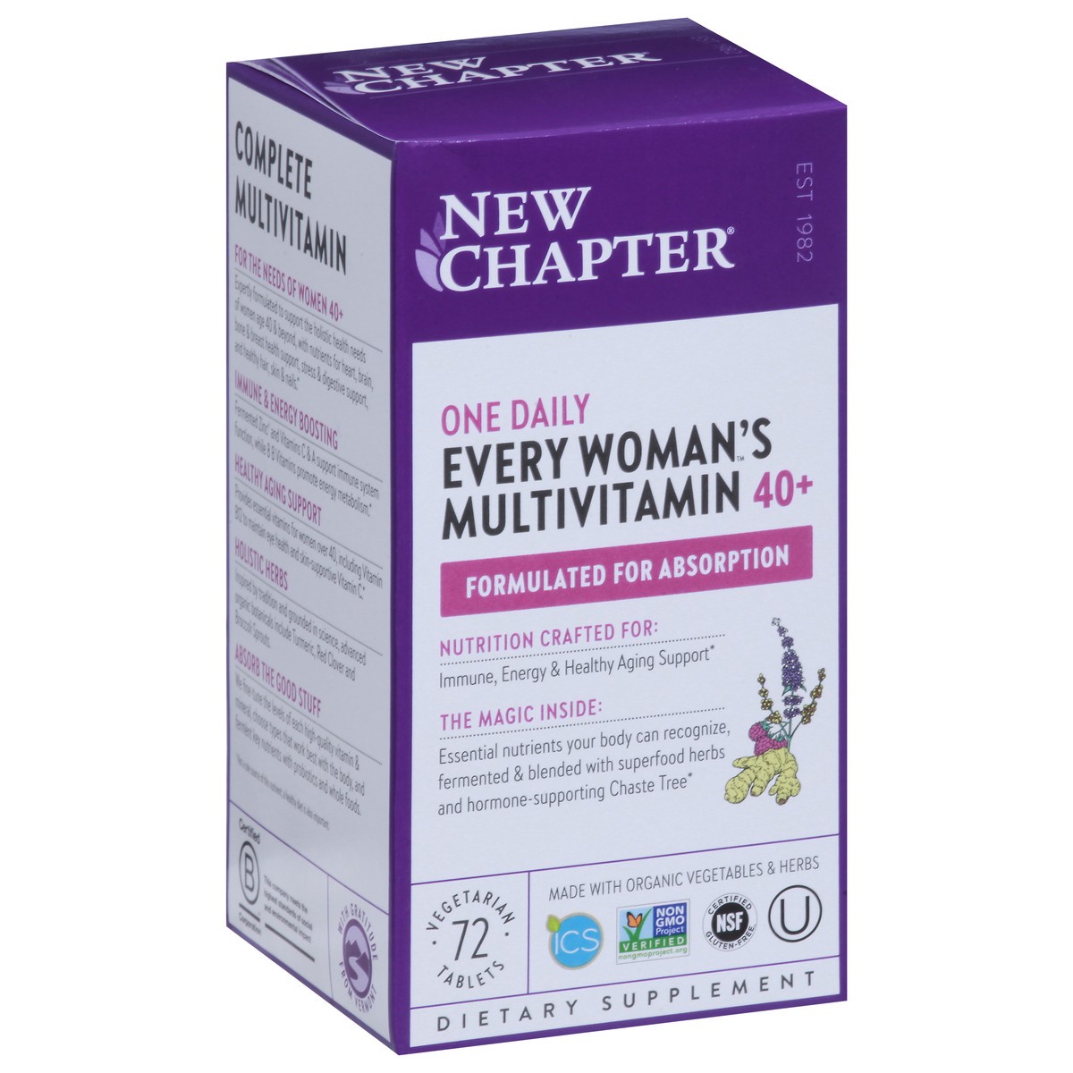 slide 7 of 9, New Chapter Every Woman's 40+ One Daily Multivitamin, 72 ct