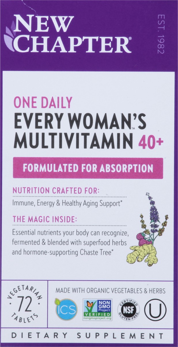 slide 9 of 9, New Chapter Every Woman's 40+ One Daily Multivitamin, 72 ct