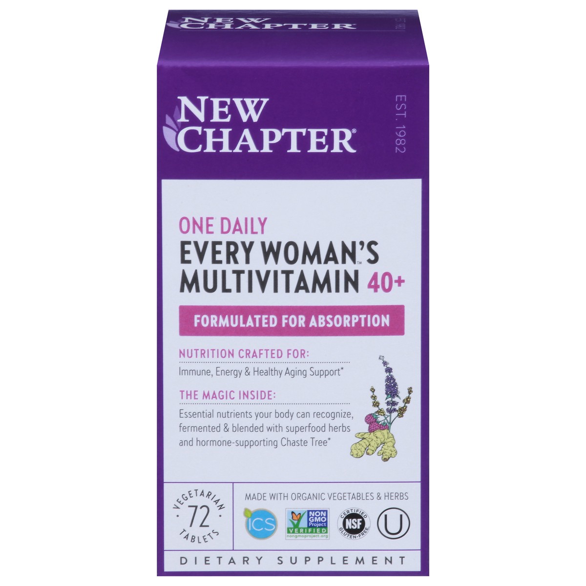 slide 1 of 9, New Chapter Every Woman's 40+ One Daily Multivitamin, 72 ct