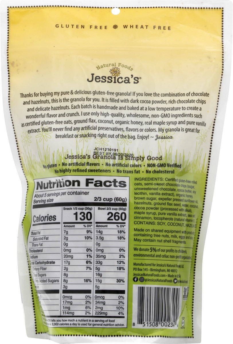 slide 5 of 8, Jessica's Gluten Free Chocolate Hazelnut Granola 11 oz, 11 oz