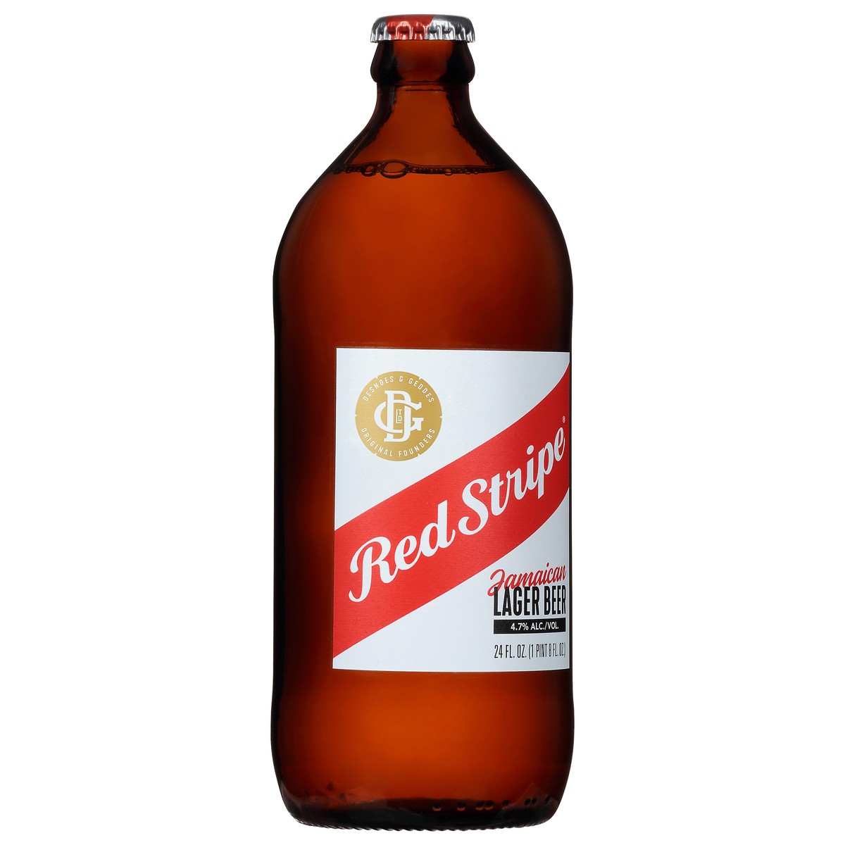 slide 2 of 10, Red Stripe Lager Beer, Single 24 fl oz Bottle, 24 oz