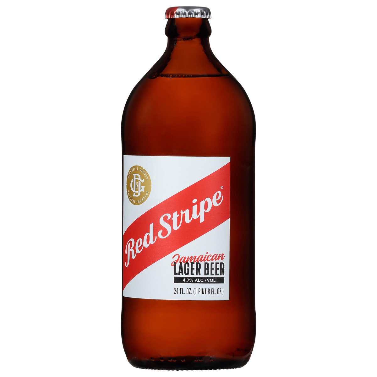 slide 4 of 10, Red Stripe Lager Beer, Single 24 fl oz Bottle, 24 oz