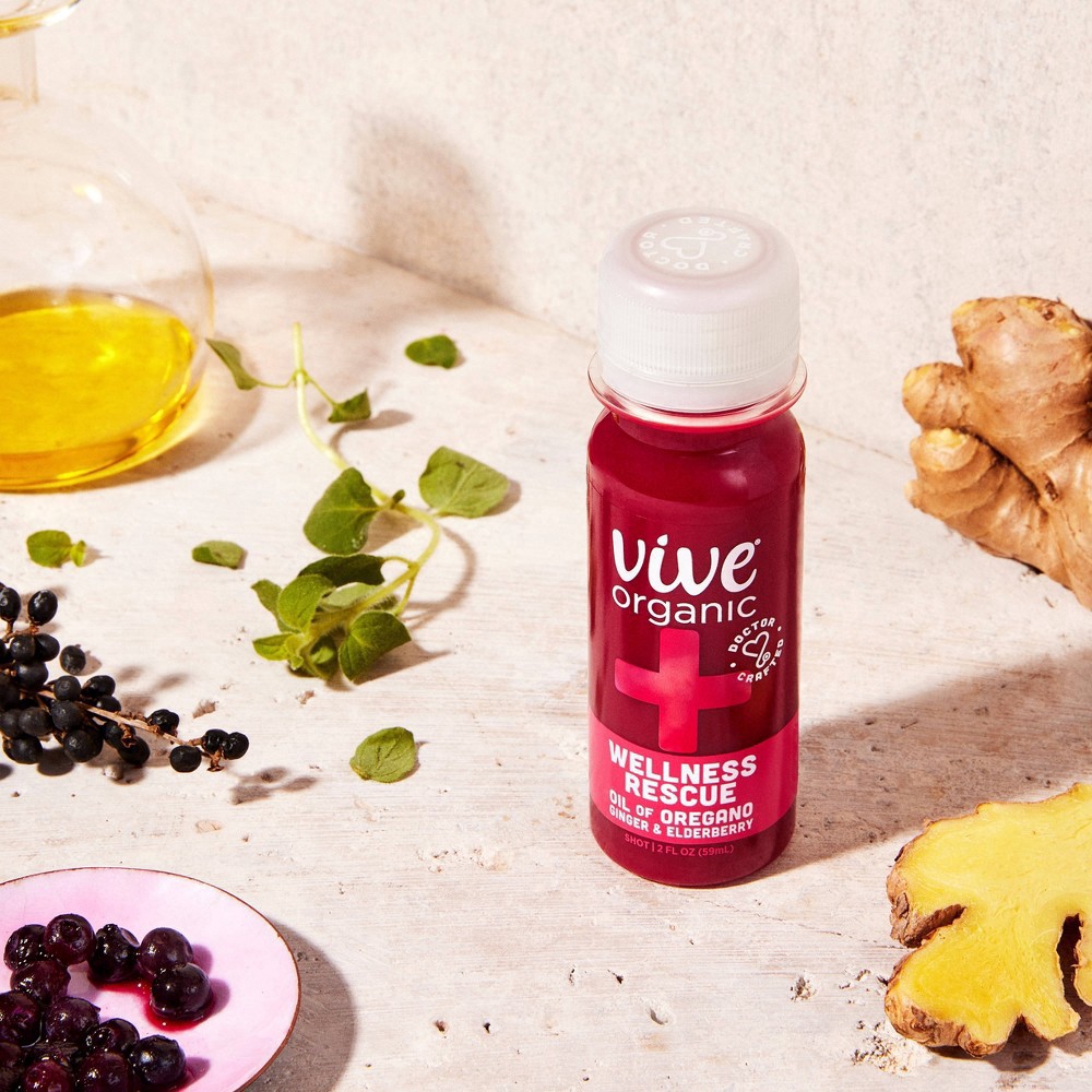 slide 2 of 6, Vive Organic Wellness Rescue Shot- Oil of Oregano & Ginger (2oz bottle), 2 fl oz