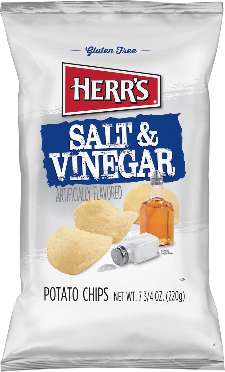 slide 5 of 7, Herr's Salt & Vinegar Potato Chips 7.75 oz, 7.75 oz