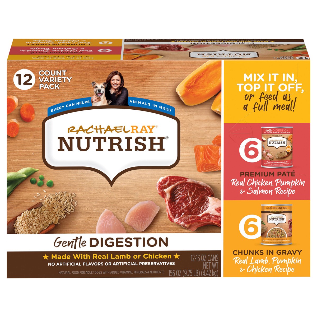 slide 1 of 12, 1/156Oz Rrntsh Gntl Dgstn Chnk In Grvy Varp Wdf, 12 ct