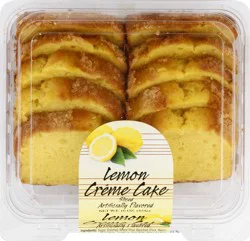 Olson's Baking Co. Creme Cake, Lemon, Sliced